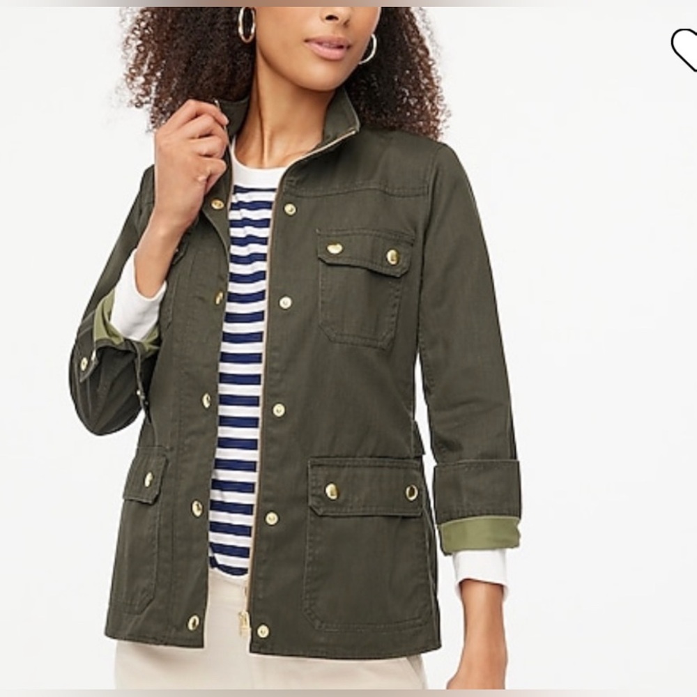 Sold ❌ JCrew Relaxed Fit Boyfriend Field Jacket Size Small green